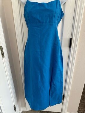Zara Vibrant Blue Sleeveless Midi Dress